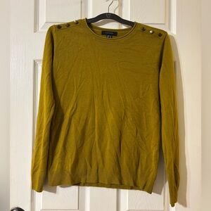 Atmosphere Mustard Knit Sweater w/ Shoulder Button Detail | Size US 8